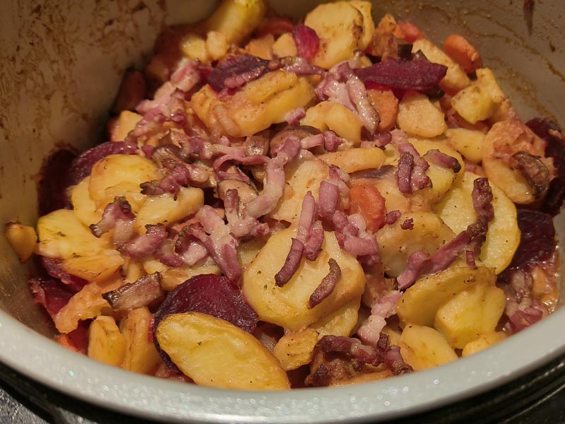 ziemniaki z kiełbasą ninja foodi